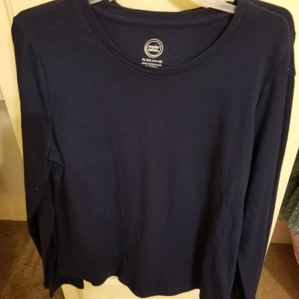 Unisex navy blue shirts (3)
